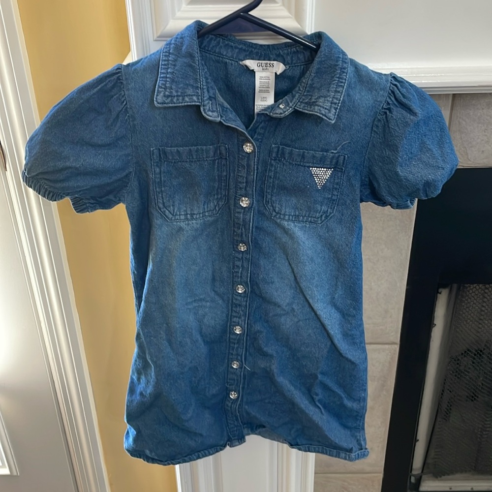 Girls Guess denim dress. Size 6x. Worn once.